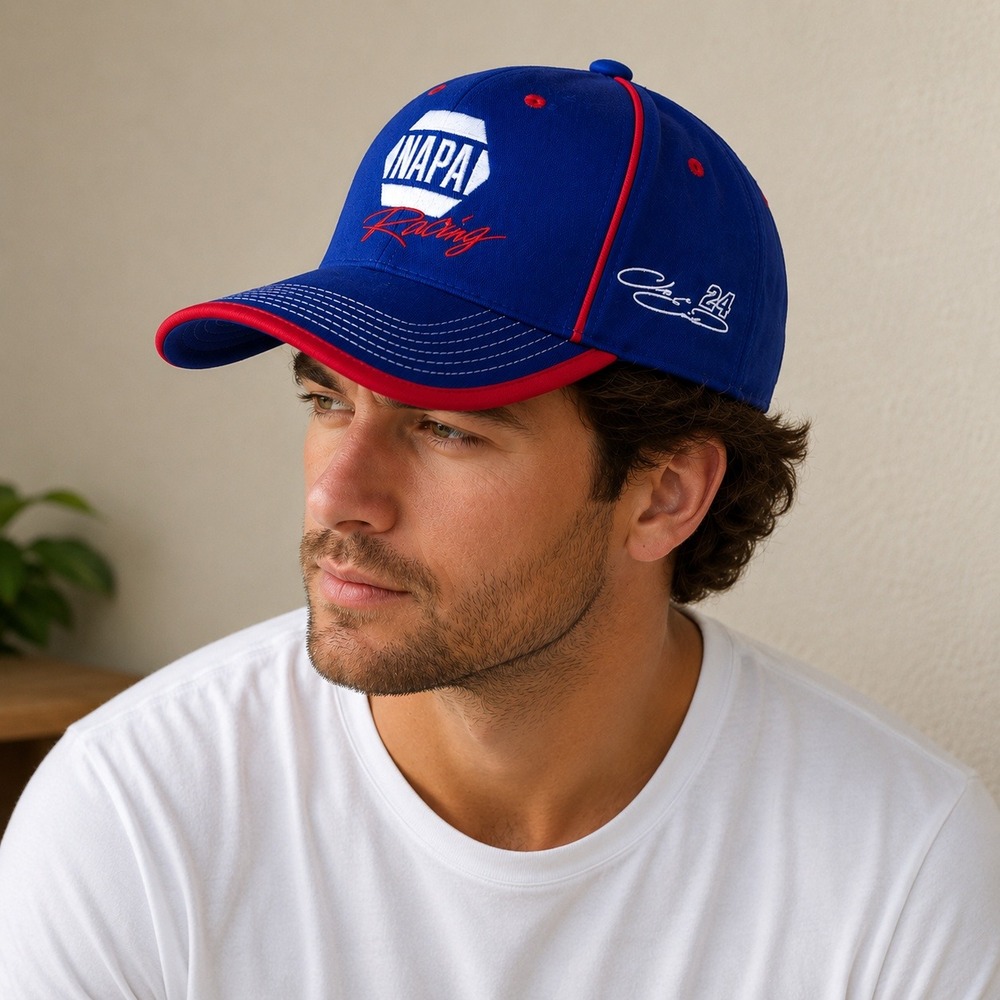 NAPA Racing Intrepid Fallen Heroes Fund Strapback Hat Blue Red NASCAR Cap